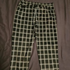 Plaid Skinny Pants Stretch